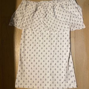 Zara Off The Shoulder Anchor Dress